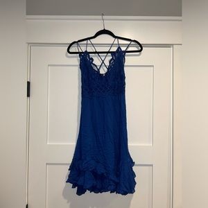 Free People Blue mini Adella dress